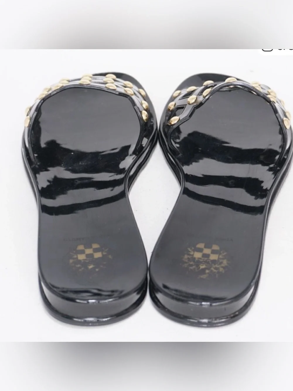Vince Camuto Carron studded jelly water-resistant sandals vintage-inspired. Sz 7